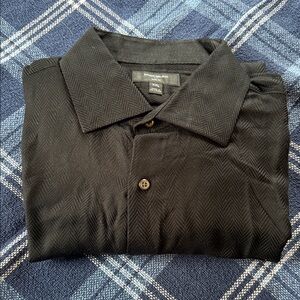 Banana Republic Black Herringbone Shirt